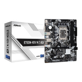 Дънна платка ASRock B760M-HDV/M.2 D4, mATX, Socket LGA1700, 2x DDR4, 1x PCIe 4.0 x16