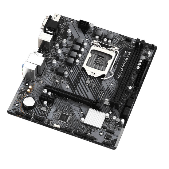 Дънна платка ASRock H510M-HDV/M.2 SE, mATX, Socket LGA1200, H470, 2x DDR4, 1x PCIe 4.0 x16