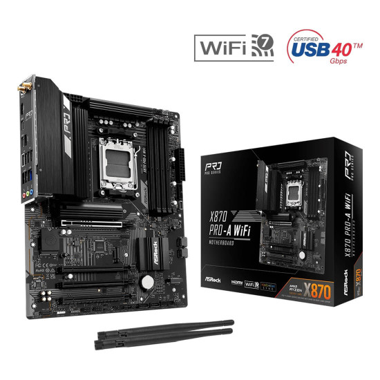 Дънна платка ASROCK X870 Pro-A WiFi, ATX, AM5, DDR5