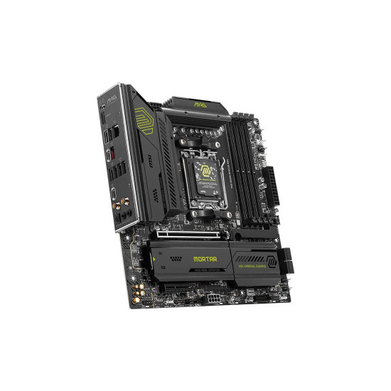 Дънна платка MSI B850M MORTAR WIFI, mATX, AM5, DDR5, 1 x PCIe x16, 3 x M.2, 4 x USB 5 Gbps, 5G LAN, Wi-Fi 7, Bluetooth