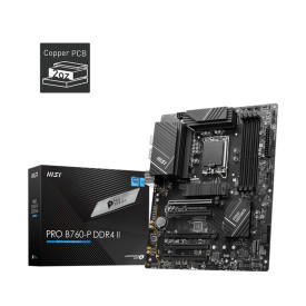 Дънна платка MSI Main Board Desktop PRO B760-P DDR4 II, ATX, LGA 1700, 4x DDR4, 5x PCIe x16