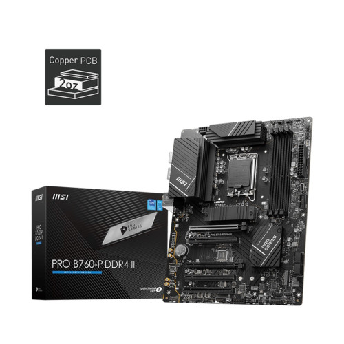 Дънна платка MSI Main Board Desktop PRO B760-P DDR4 II, ATX, LGA 1700, 4x DDR4, 5x PCIe x16