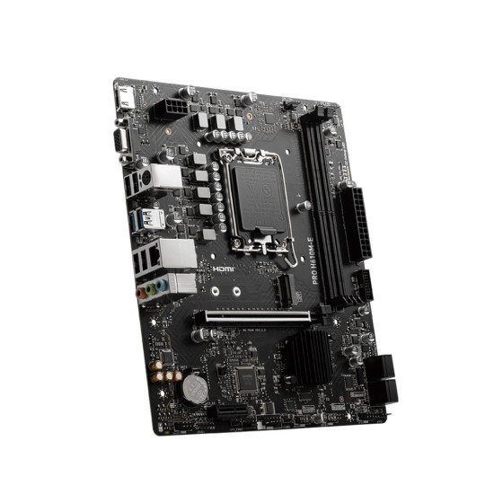 Дънна платка MSI PRO H610M-E, mATX, LGA 1700, Dual Channel DDR5, 1x PCIe x16