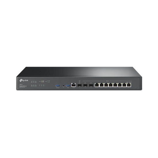 Гейтуей TP-Link ER8411 Omada VPN с 10G портове, 1 x 10G SFP+ WAN, 1 x 10G SFP+ WAN/LAN, 1 x Gigabit SFP WAN/LAN, 8 x Gigabit RJ45 WAN/LAN, 2 x USB 3.0