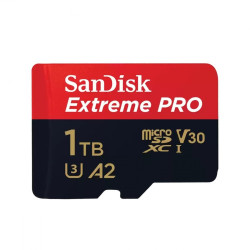 Карта памет SanDisk Extreme PRO 1TB, microSDXC, UHS-I, V30, A2, 200MB/s + Adapter