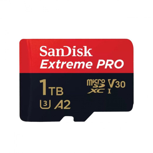 Карта памет SanDisk Extreme PRO 1TB, microSDXC, UHS-I, V30, A2, 200MB/s + Adapter