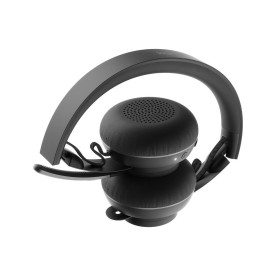 Комплект безжични слушалки Logitech Zone + Уеб камера Logitech BRIO, Bluetooth/USB, 4K Ultra HD, UC/Teams сертифицирани, Graphite
