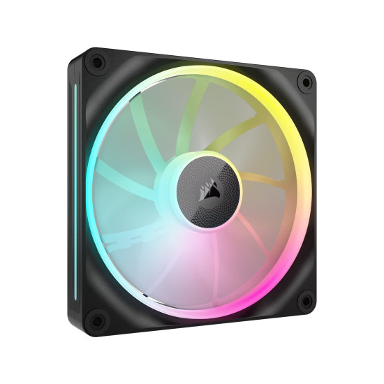 Комплект вентилатори Corsair LX140, 140mm, PWM, RGB Addressable, 2000 RPM, Dual Light Loop, Magnetic Dome, iCUE LINK