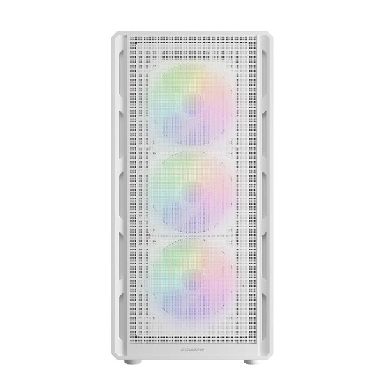 Кутия за компютър COUGAR AIRFACE PURE RGB, Mid Tower, White