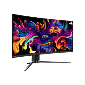 Монитор MSI MAG 341CQP QD-OLED Curved Gaming, 34 инча, UWQHD 3440 x 1440, извит 1800R, 175 Hz, 0.03 ms, AMD FreeSync Premium Pro