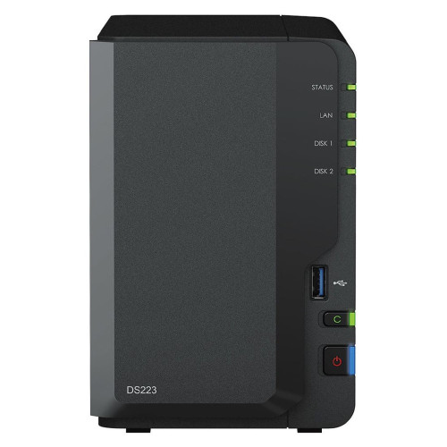 NAS устройство Synology DiskStation DS223, 2-Bay, Realtek RTD1619B 1.7GHz, 2GB DDR4, 1 x 1GbE LAN, 3 x USB 3.2