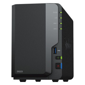 NAS устройство Synology DiskStation DS223, 2-Bay, Realtek RTD1619B 1.7GHz, 2GB DDR4, 1 x 1GbE LAN, 3 x USB 3.2