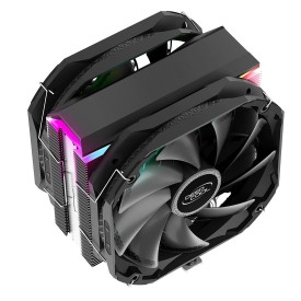 Охладител за процесор DeepCool AS500 PLUS aRGB - R-AS500-BKNLMP-G, 2 x 140мм