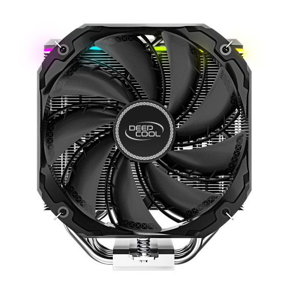 Охладител за процесор DeepCool AS500 PLUS aRGB - R-AS500-BKNLMP-G, 2 x 140мм