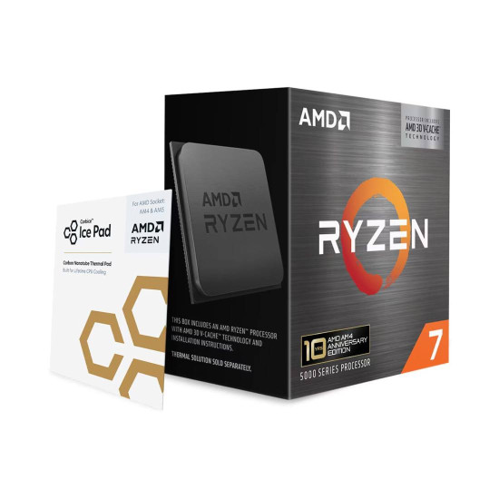 Процесор AMD Ryzen 7 5800X3D, 8 ядра, 16 нишки, до 4.5 GHz, 100 MB кеш, 105 W, AM4, BOX