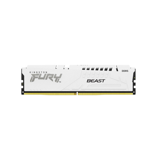 RAM памет Kingston FURY Beast KF560C30BWEK2-64, 64GB, 2x32GB, DDR5, 6000MHz, CL30, 288-Pin DIMM, 1.4V, RGB, White, XMP 3.0, EXPO, Kit of 2