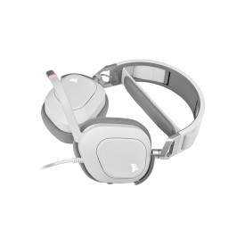 Слушалки Corsair HS80 RGB Wireless – Dolby Atmos, White