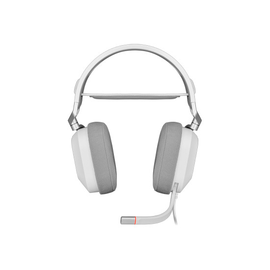 Слушалки Corsair HS80 RGB Wireless – Dolby Atmos, White