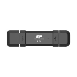 Външен SSD диск Silicon Power DS72, 250 GB, USB-A, USB-C 3.2 Gen 2, Black