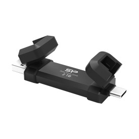 Външен SSD диск Silicon Power DS72, 250 GB, USB-A, USB-C 3.2 Gen 2, Black