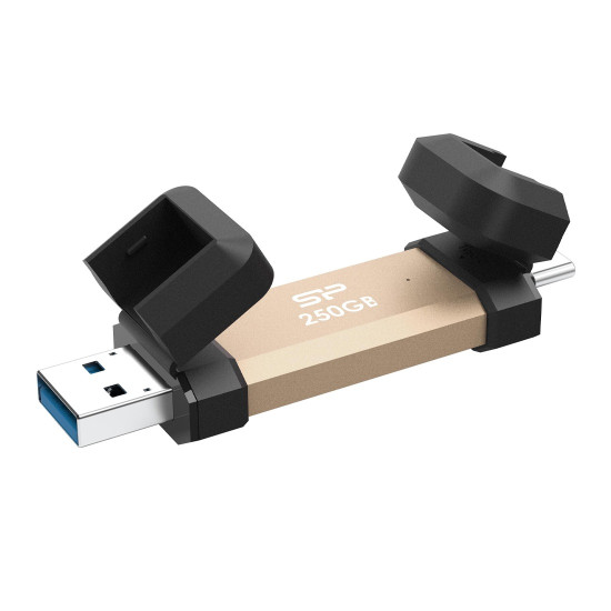 Външен SSD диск Silicon Power DS72 UC3S72, 250 GB, USB 3.2 Gen 2, Gold