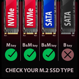 Външна кутия за диск AXAGON EEM2-GAM, USB-C, 10Gbps, M.2 NVMe + SATA SSD, Gaming Style