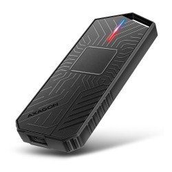 Външна кутия за диск AXAGON EEM2-GAM, USB-C, 10Gbps, M.2 NVMe + SATA SSD, Gaming Style
