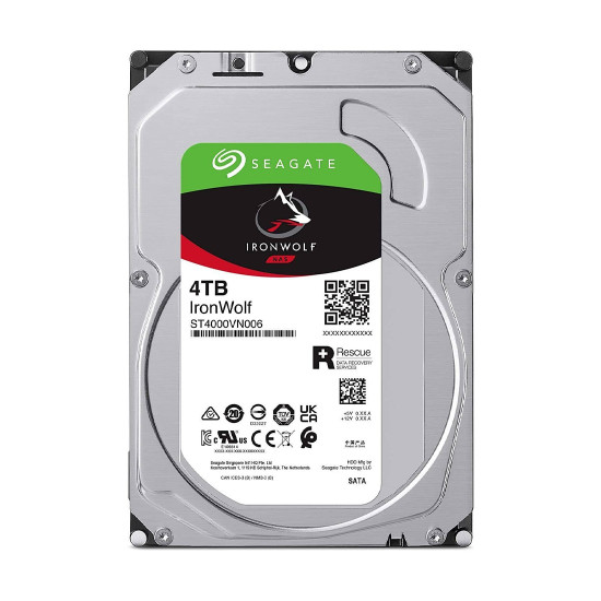 Вътрешен твърд диск SEAGATE IronWolf NAS, 3.5 инча, 4 TB, SATA 6 Gb/s, 5400 RPM