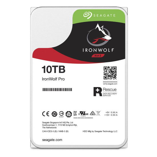 Вътрешен твърд диск Seagate IronWolf Pro NAS, 10TB, 3.5 инча, SATA, 7200rpm, 256 MB