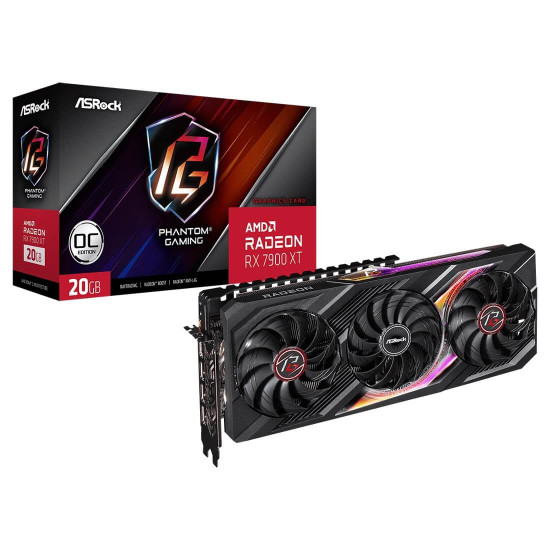 Видеокарта ASRock AMD Radeon RX7900 XT Phantom Gaming, 20GB OC