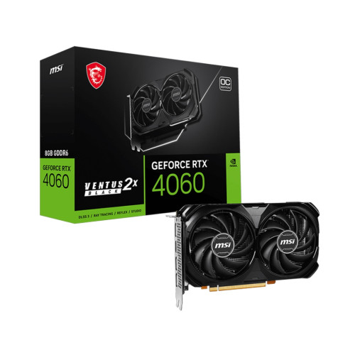 Видеокарта MSI GeForce RTX4060 VENTUS 2X BLACK, 8GB OC