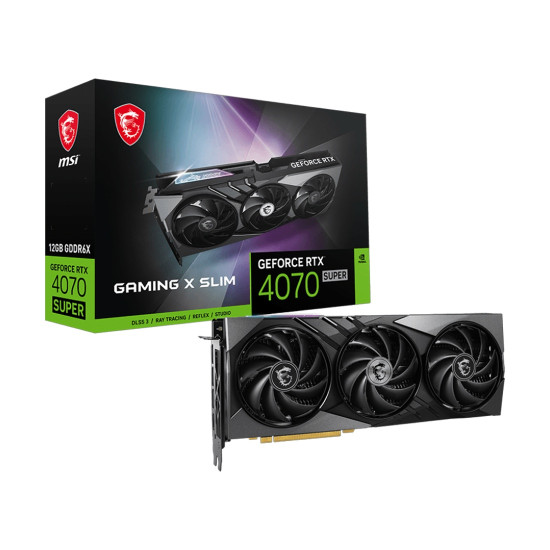 Видеокарта MSI GeForce RTX4070 Super Gaming X Slim, 12GB