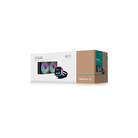 Водно охлаждане DeepCool LP240 BK ARGB All-in-One Liquid CPU Cooler - 120mm Fans - Black