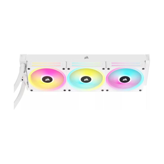 Водно охлаждане за процесор CORSAIR iCUE LINK H150i, 360mm, White