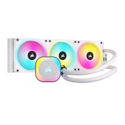 Водно охлаждане за процесор CORSAIR iCUE LINK H150i, 360mm, White