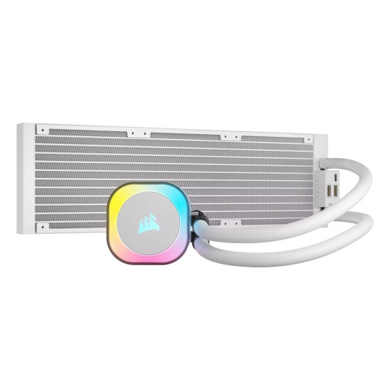 Водно охлаждане за процесор CORSAIR iCUE LINK H150i, 360mm, White