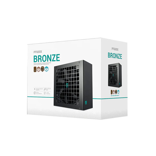 Захранване DeepCool PF600X, 600W, 80 Plus Bronze, Black