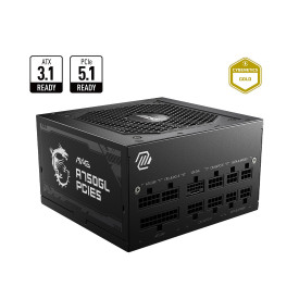 Захранващ блок MSI MAG A750GL PCIE5, 750W, 80 Plus Gold, ATX, Fully Modular