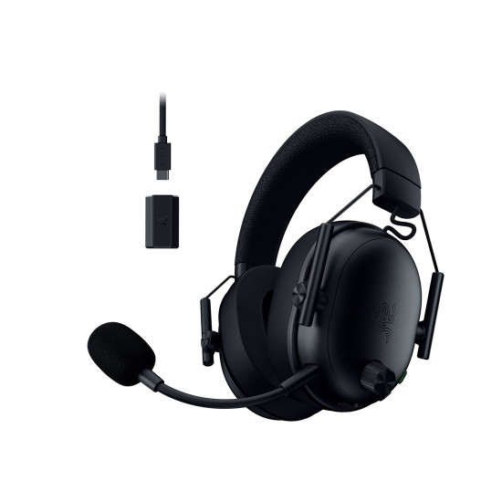 Безжични слушалки Razer BlackShark V3, Bluetooth, 2.4GHz, USB-C, THX Spatial Audio, 50 mm Drivers, Black