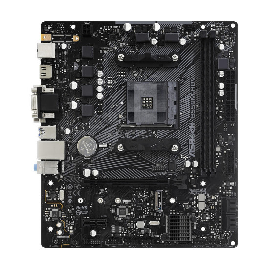 Дънна платка ASRock B550, ATX, AM4, 2x DDR4, 1x PCIe x16