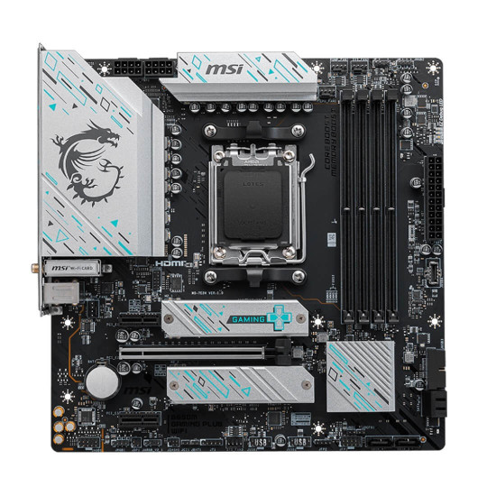 Дънна платка MSI B650M GAMING PLUS WIFI, mATX, AMD Ryzen, Dual Channel DDR5, 1x PCIe x16