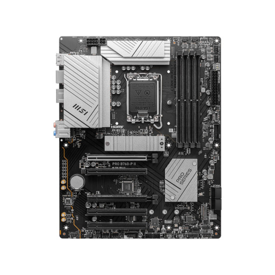 Дънна платка MSI PRO B760-P II, ATX, LGA 1700, 4x DDR5, 5x PCIe x16