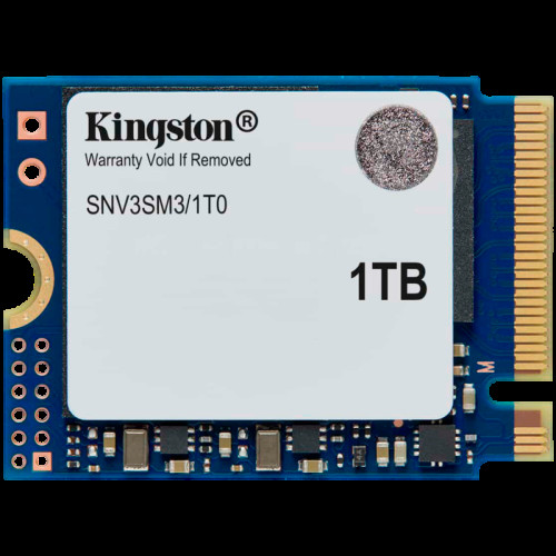 Вътрешен SSD диск Kingston NV3, 1 TB, M.2 2230, PCIe 4.0 NVMe, до 6000 MB/s четене, до 4000 MB/s запис
