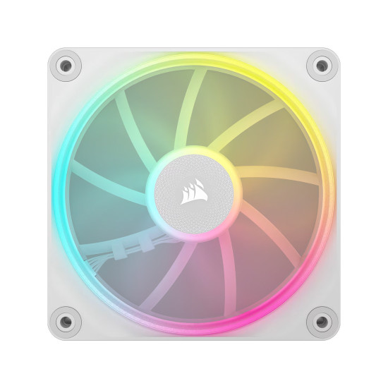 Комплект вентилатори Corsair LX120 RGB 120mm PWM, White – Triple Pack с iCUE LINK Hub