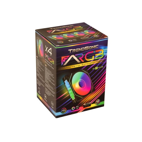 Комплект вентилатори TRENDSONIC ARGB FAN 4PCS