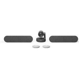 Конферентна система Logitech Rally Plus, 4K Ultra HD, USB/HDMI, 15x zoom, 2 Speakers, Microphone, Teams/Zoom сертифицирана, Graphite