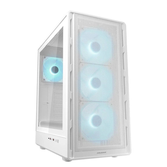 Кутия за компютър COUGAR AIRFACE PURE PRO, Mid Tower, White