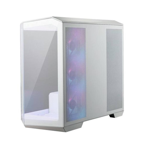 Кутия за компютър MSI MAG PANO M100R PZ WHITE, 1x USB 3.2 Gen 1 Type-A, 1xUSB 3.2 Gen2x2 Type- C, 1x Audio/1x Mic, LED Switch Loop Button, Power Button, 4x 120mm ARGB Fans