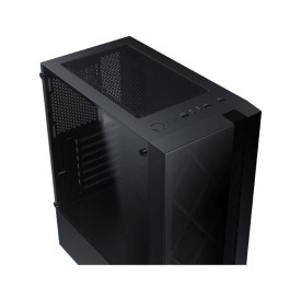 Кутия за компютър Xigmatek Duke EN49158, ATX/M-ATX/Mini ITX, USB3.0x1 + 2.0x2, Meshed + TG Frontpanel, Left TG, Front 4PCS x 24F Fan