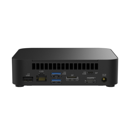 Мини компютър ASUS NUC 14 Essential, Intel N150, 3.6GHz, 6MB кеш, Intel UHD Graphics, DDR5 SO-DIMM, до 16GB, M.2 SSD, HDMI 2.1, DisplayPort 1.4, USB 3.2 Gen2, Wi-Fi 6E, Bluetooth 5.2, Free DOS, 90AR00M2-M000F0